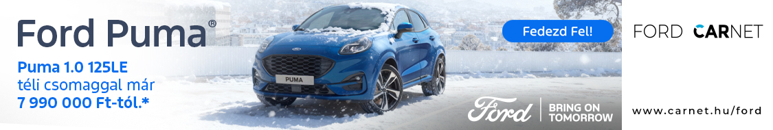 uj ford puma teli csomaggal